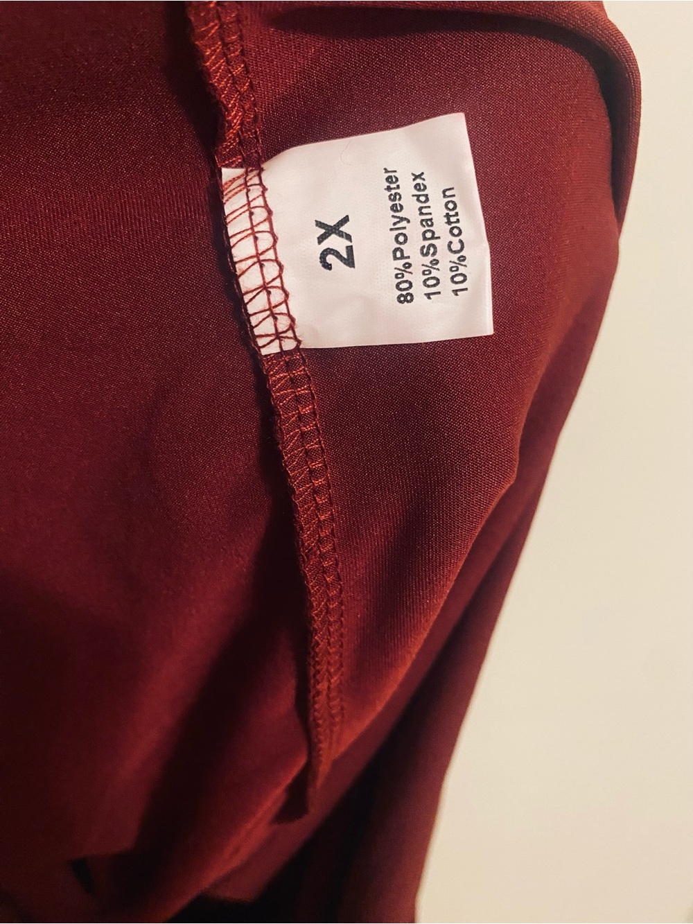 2XL Maxi Dress Burgundy V-Neck Button Front - Picture 12 of 16